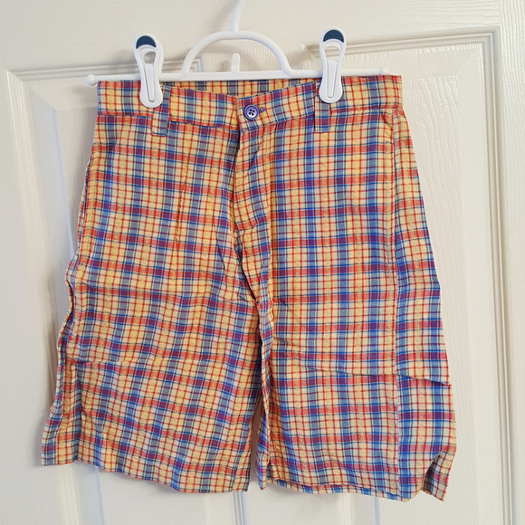 Boys SHORTS Plaid Retro NWT S.P.UDZ Youth Sizes Sport Skate Fun - Picture 1 of 2